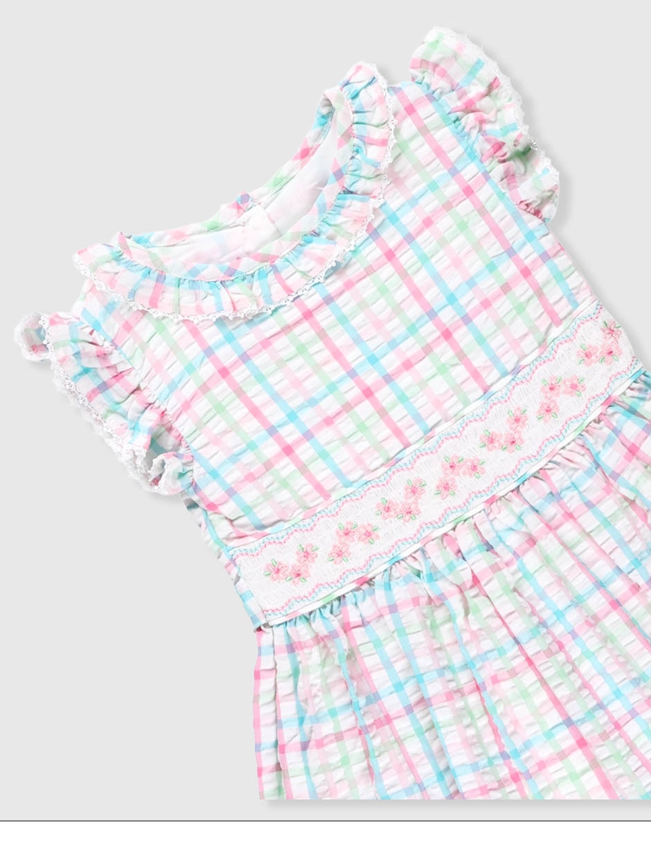 Vestido manga mariposa para niña 3