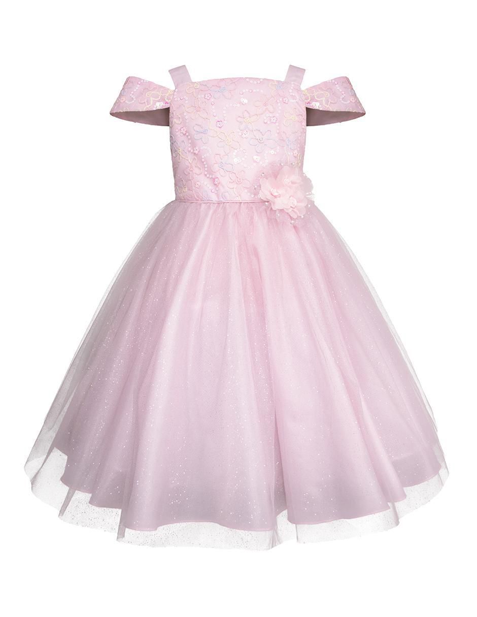 Vestido Fiesta manga caída para niña 2