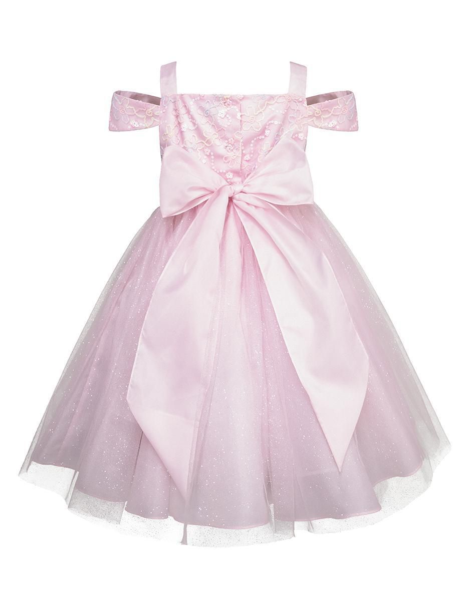 Vestido Fiesta manga caída para niña 3