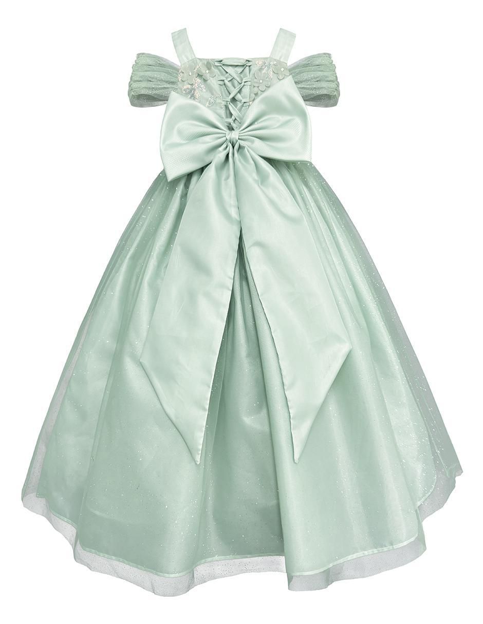 Vestido Fiesta manga con pliegues para niña 3