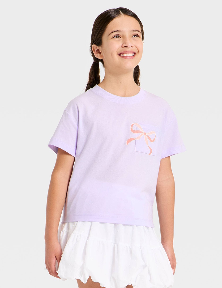 Playera manga corta para niña