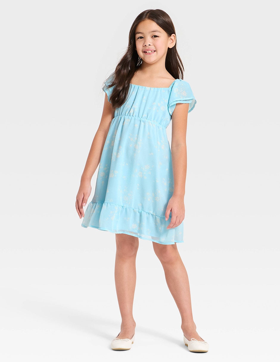 Vestido manga corta para niña 3