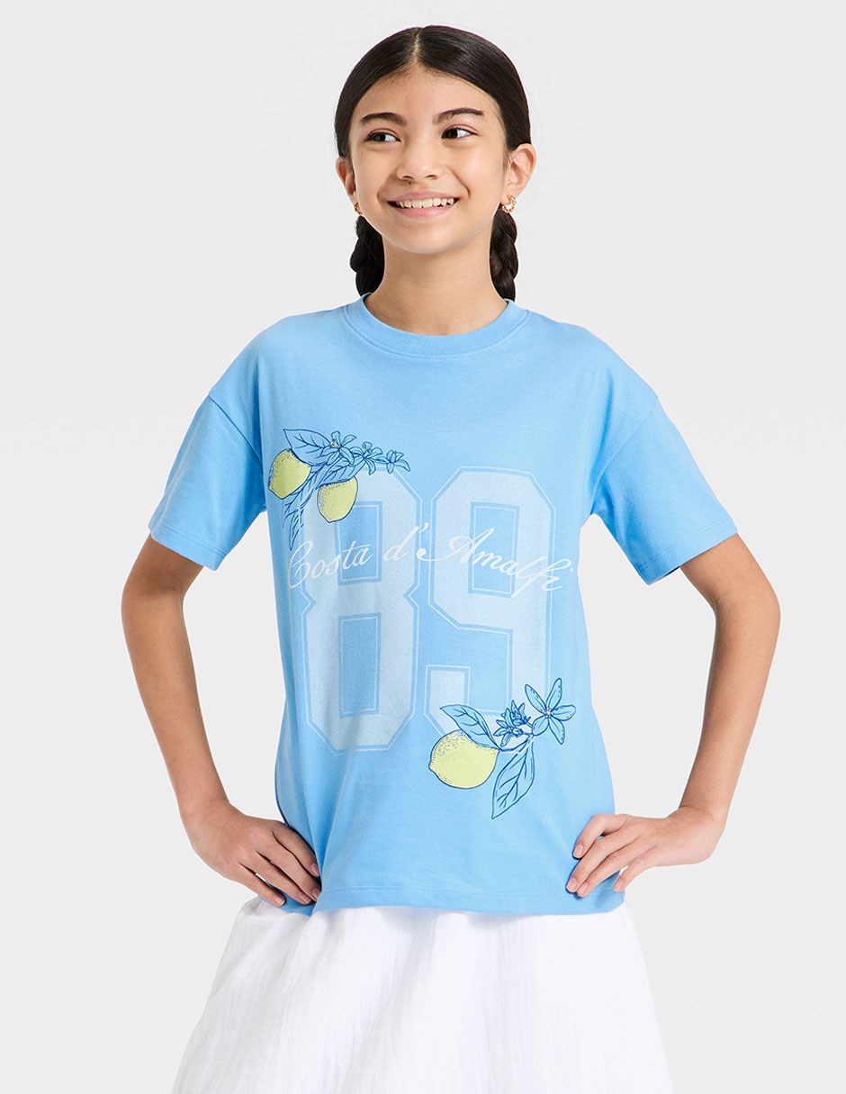 Playera manga corta para niña Playera manga corta para niña