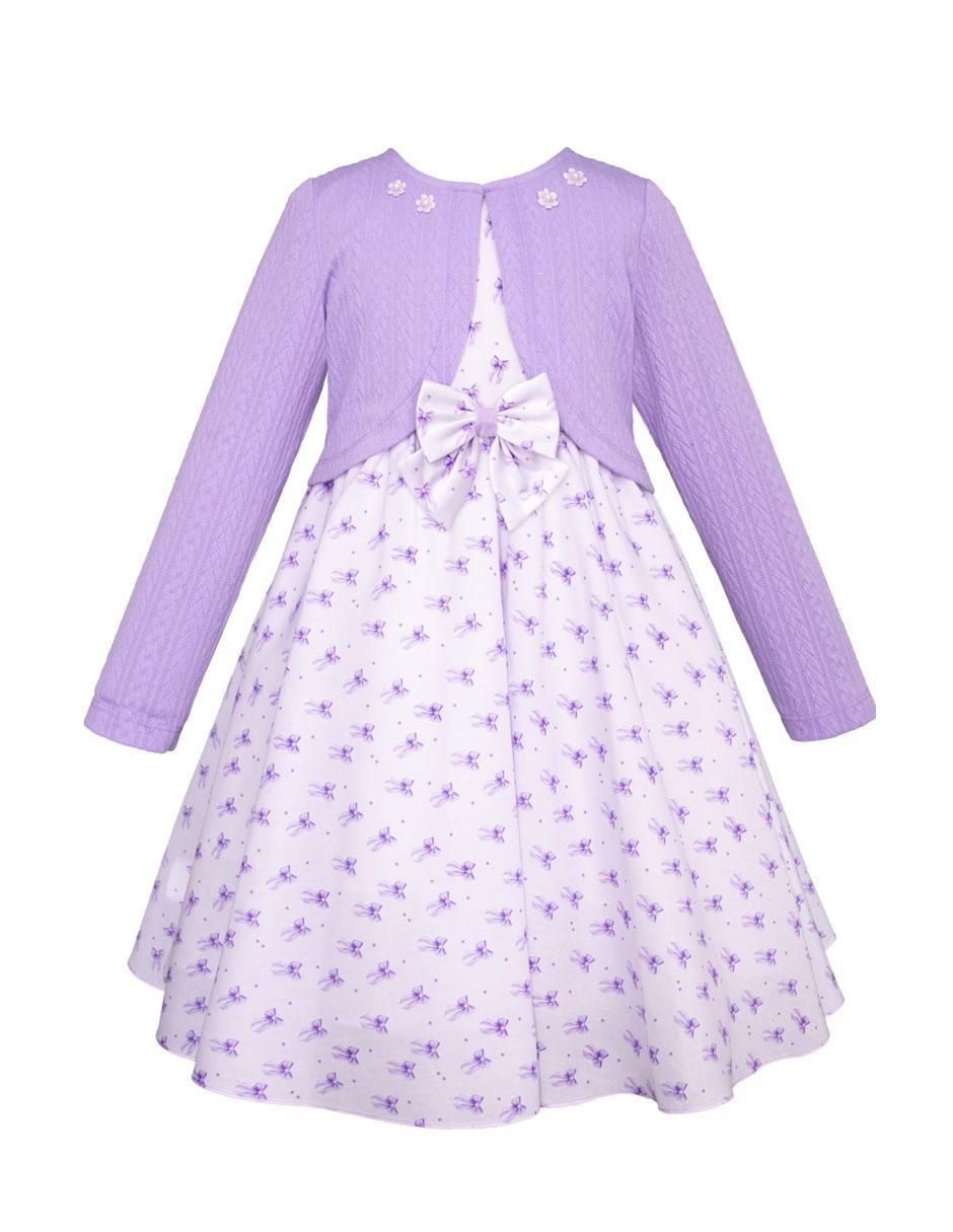 Vestido con suéter Casual manga regular para niña 2