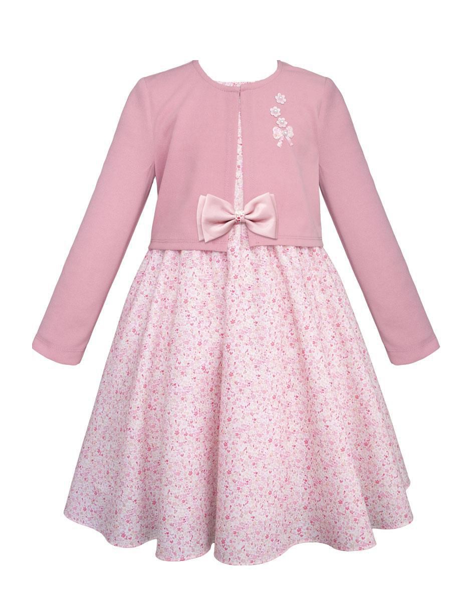 Vestido con suéter Casual manga regular para niña 2