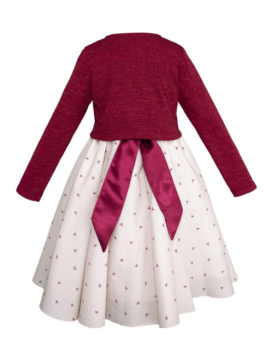Vestido con suéter Casual manga regular para niña 3