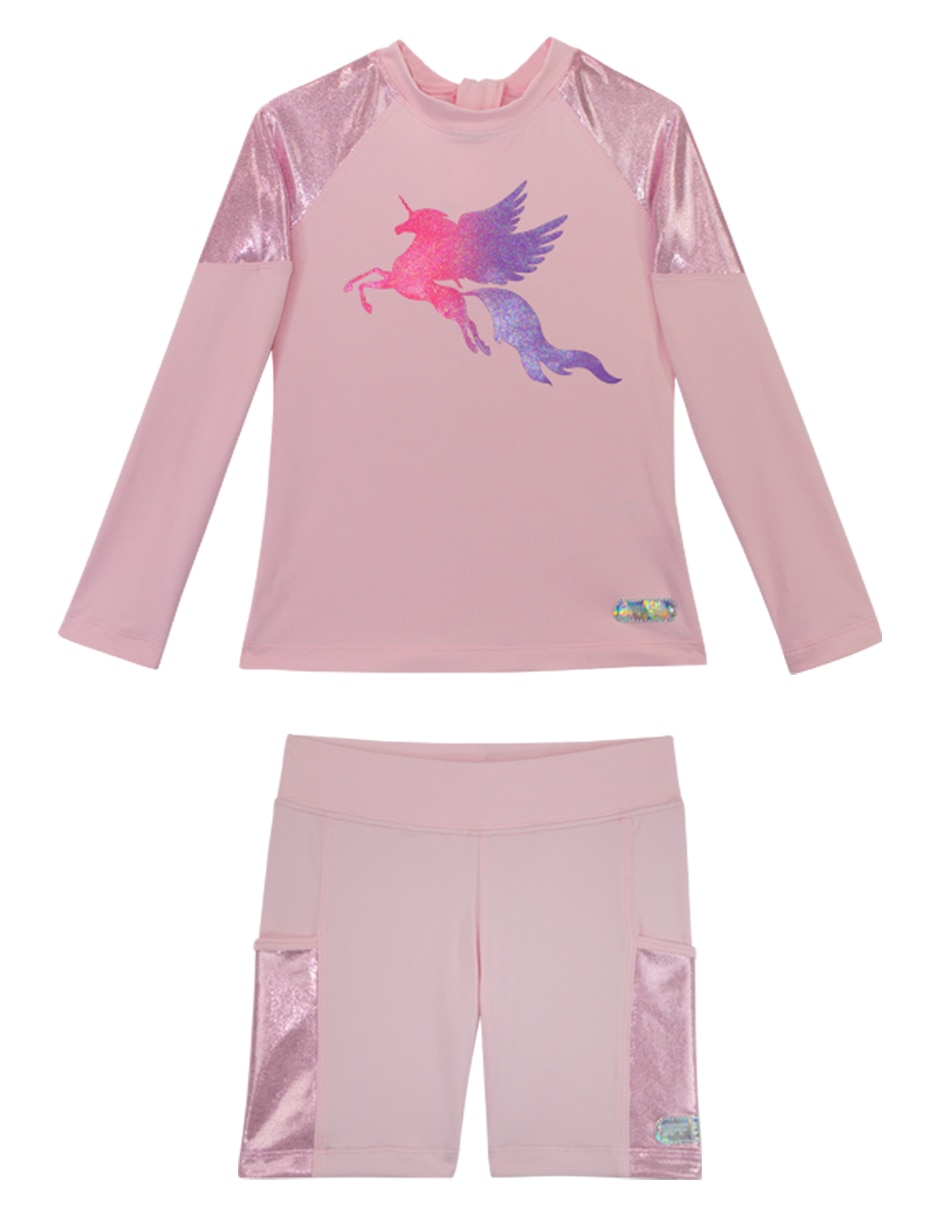 Conjunto wetshirt estampado gráfico para niña Conjunto wetshirt estampado gráfico para niña