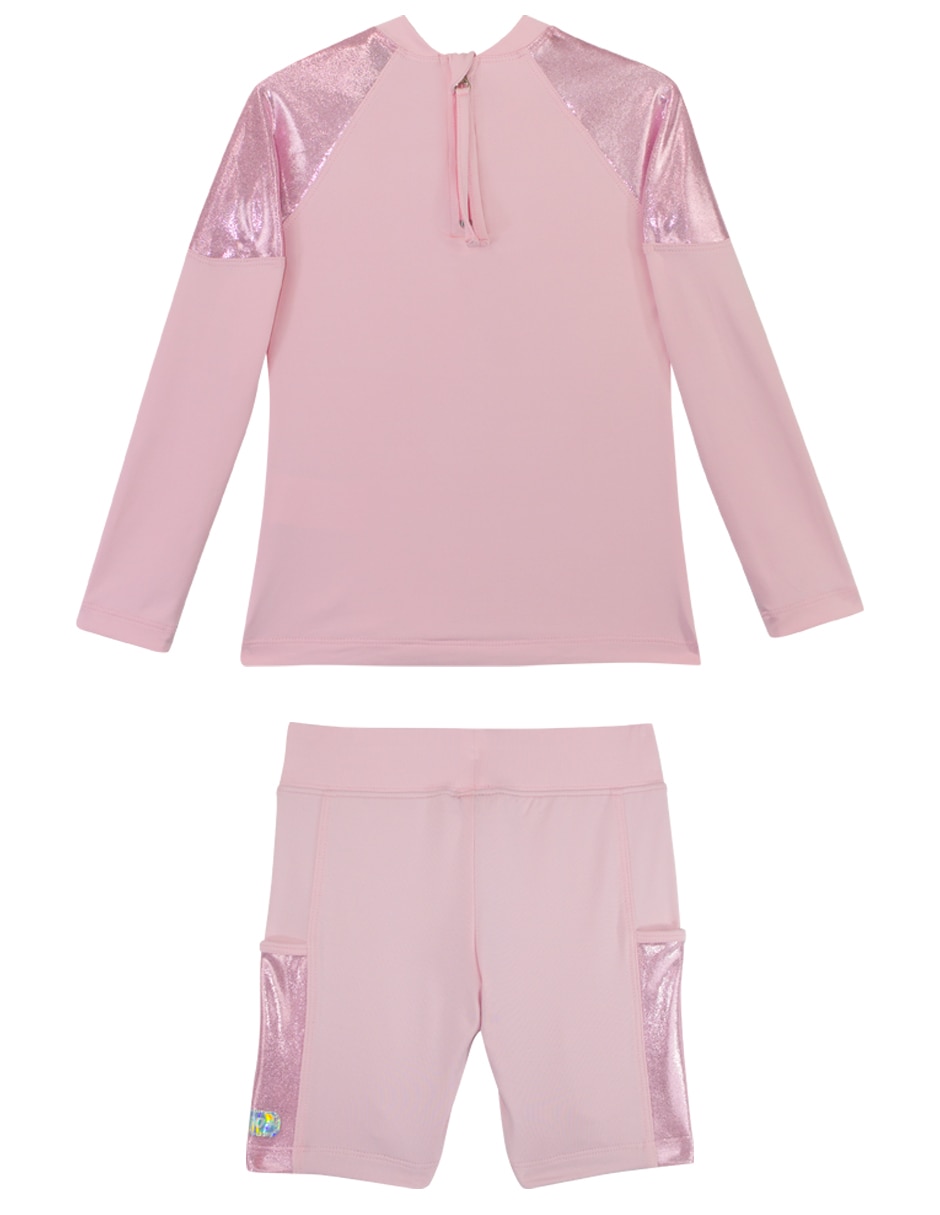 Conjunto wetshirt estampado gráfico para niña 2
