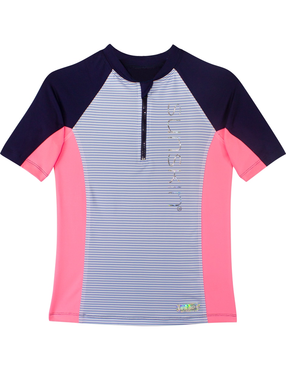 Wetshirt estampado a rayas para niña