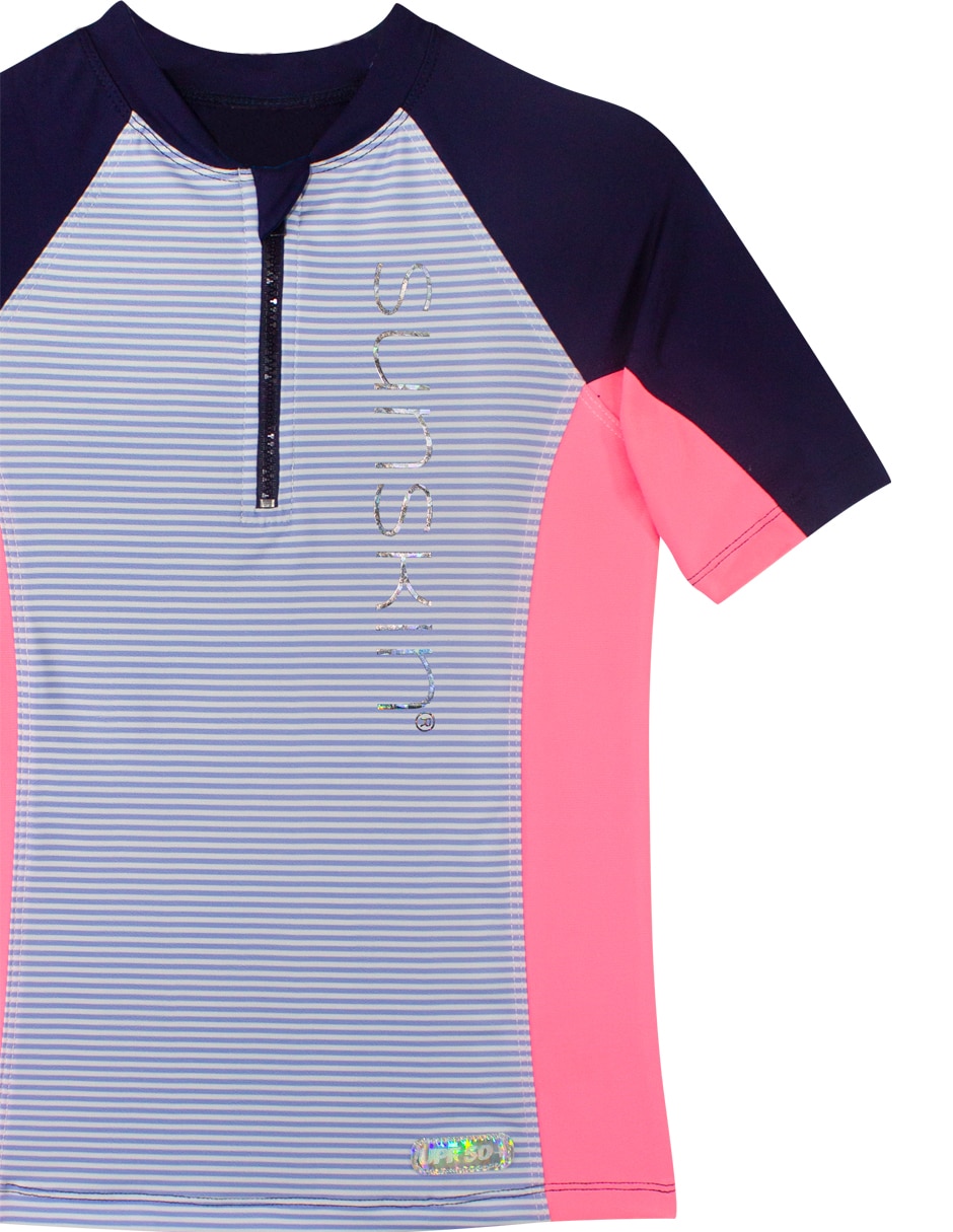 Wetshirt estampado a rayas para niña 3