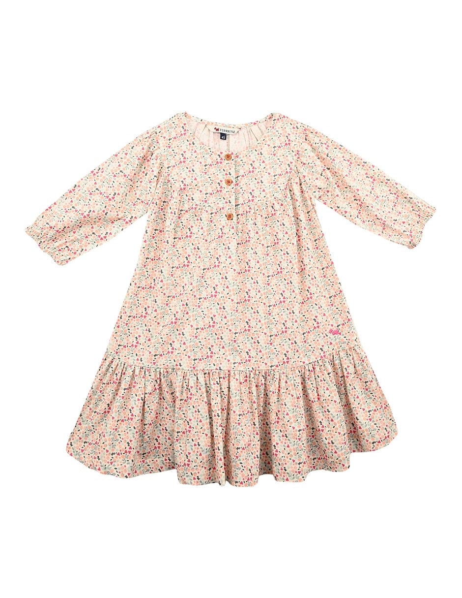 Vestido Granata manga regular para niña