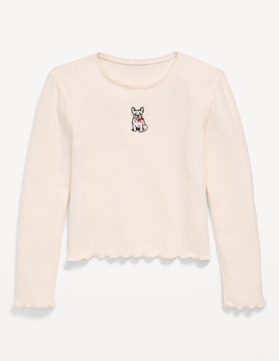 Playera manga larga para niña