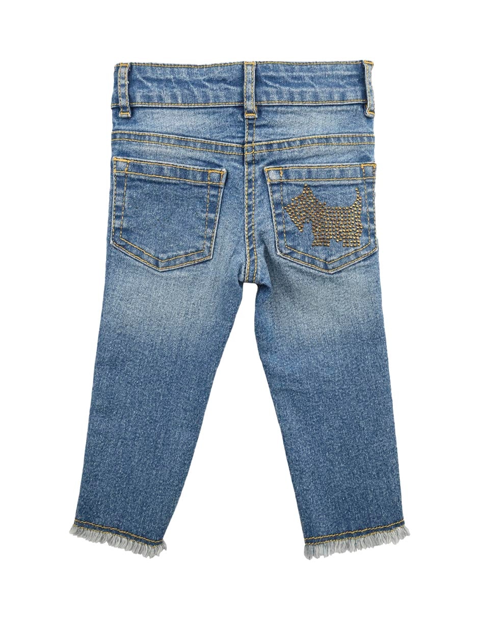 Jeans straight Pietre M28070 deslavado para niña 2