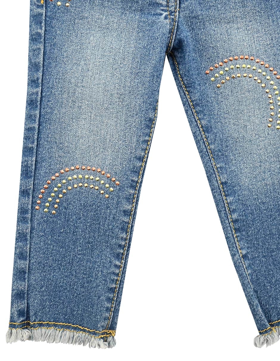 Jeans straight Pietre M28070 deslavado para niña 3