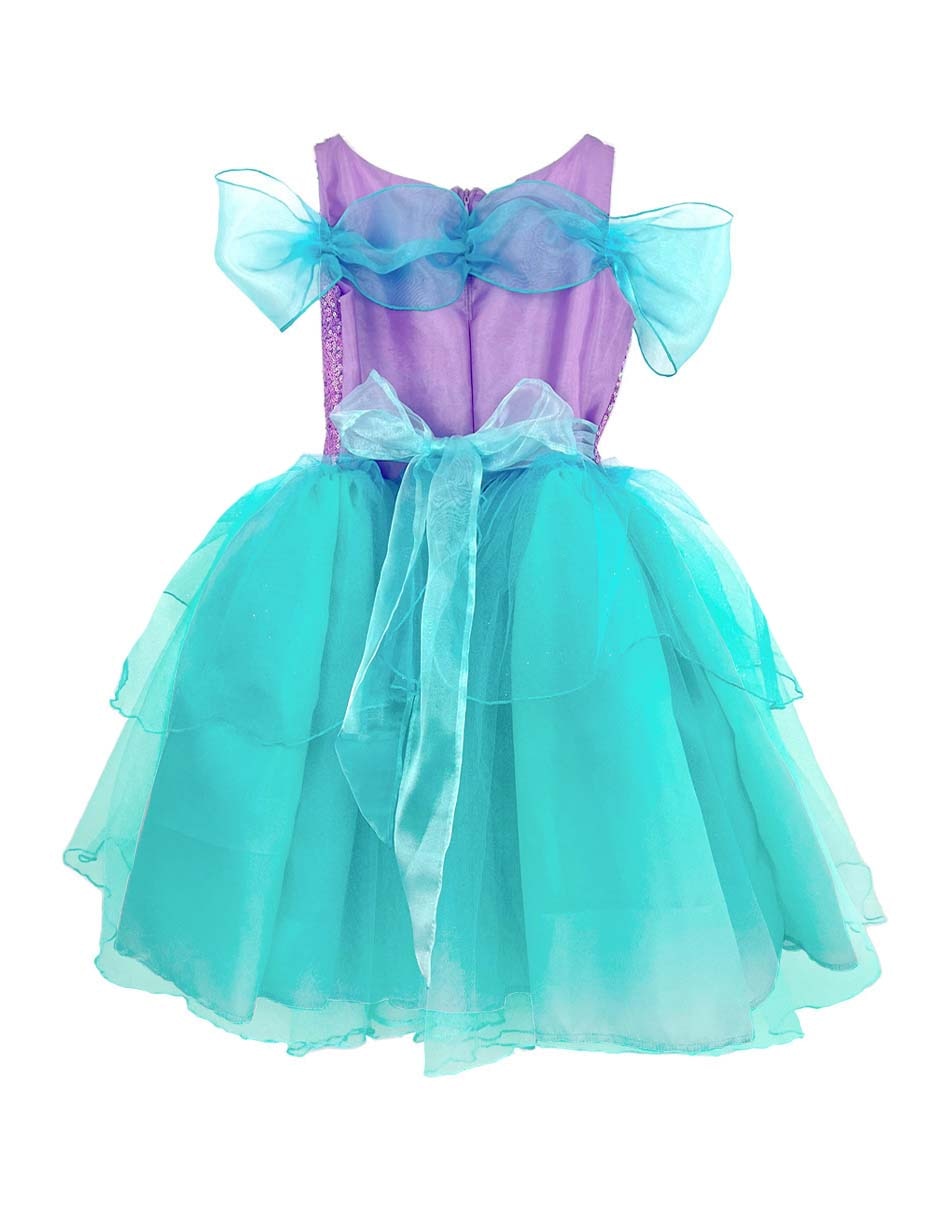 Vestido manga hombros descubiertos para niña 2