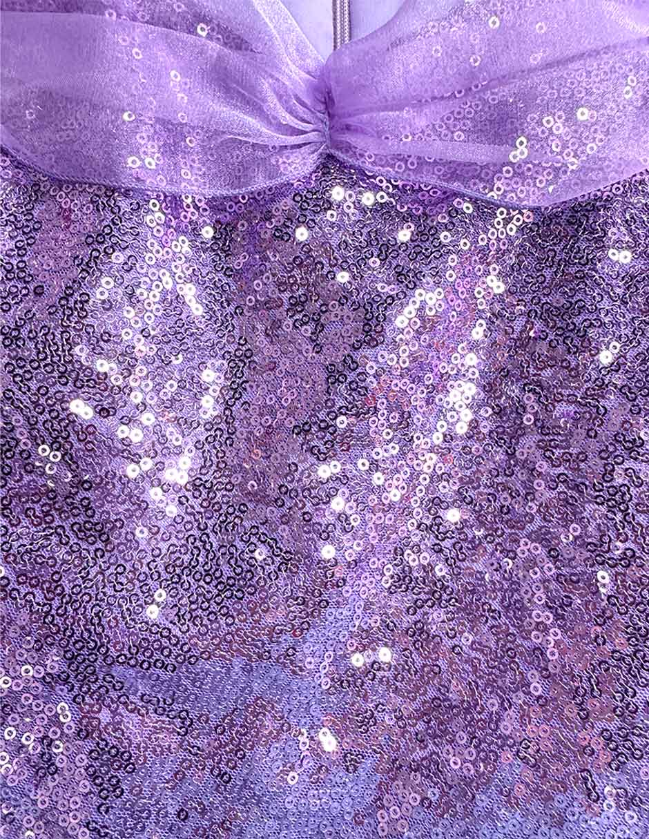 Vestido manga hombros descubiertos para niña 3