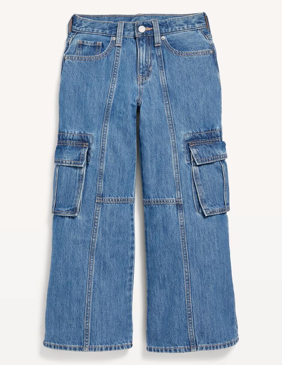 Jeans baggy lavado obscuro para niña 3