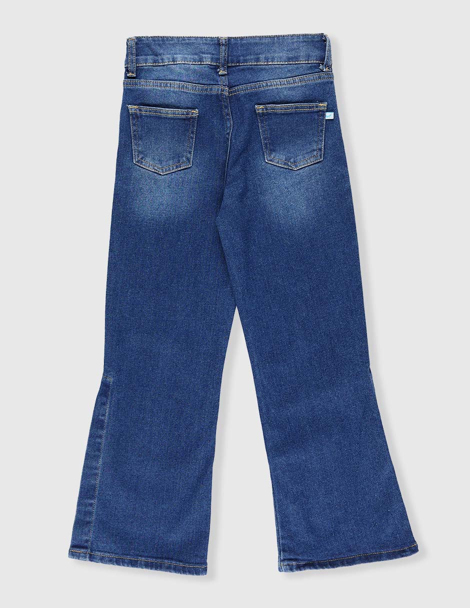 Jeans straight deslavado para niña 2