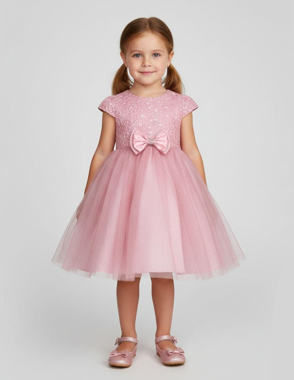 Vestido Austria manga cap para niña Vestido Austria manga cap para niña
