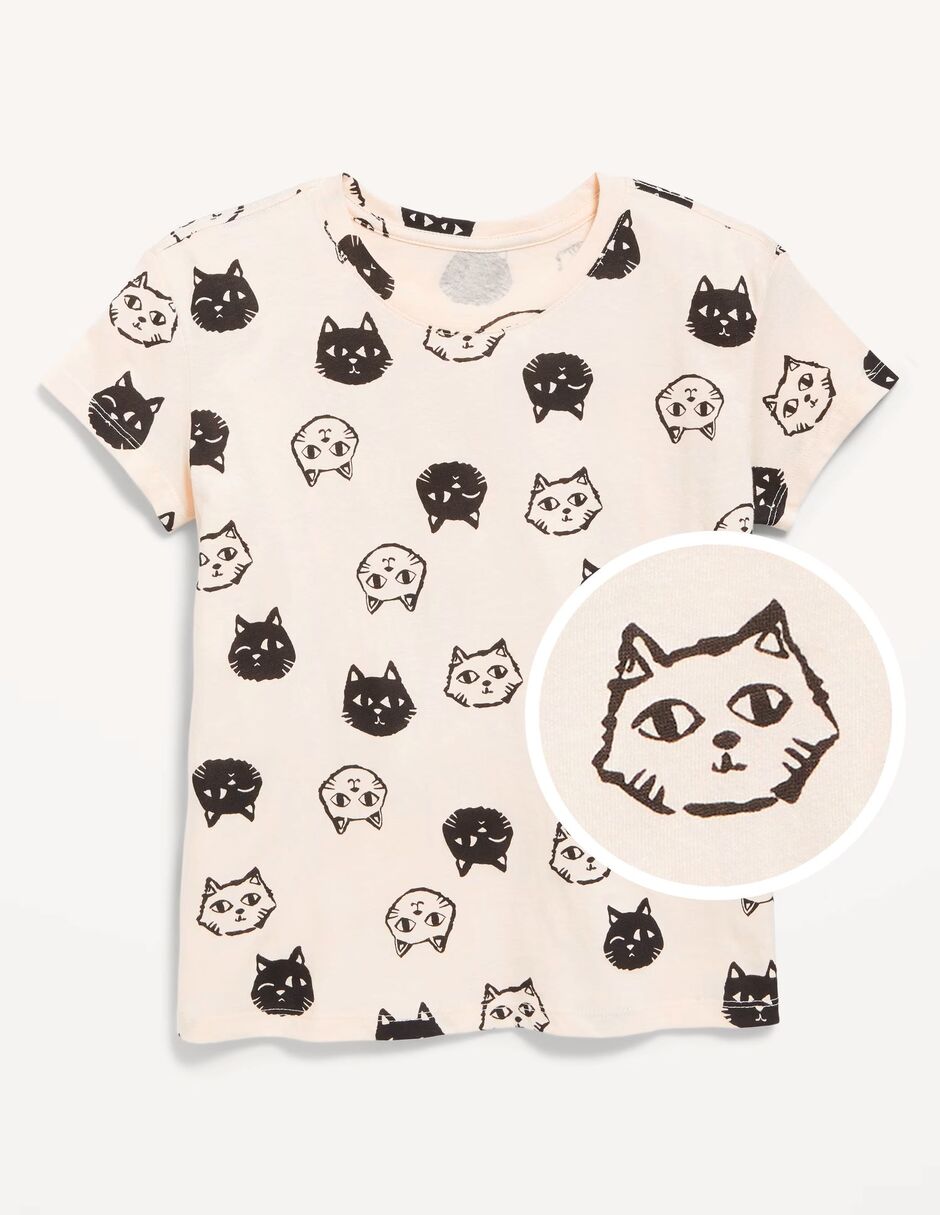 Playera manga corta para niña