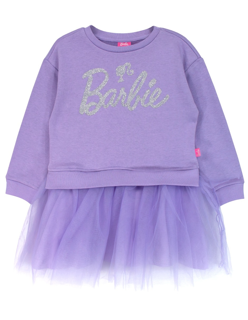 Vestido manga con puño para niña