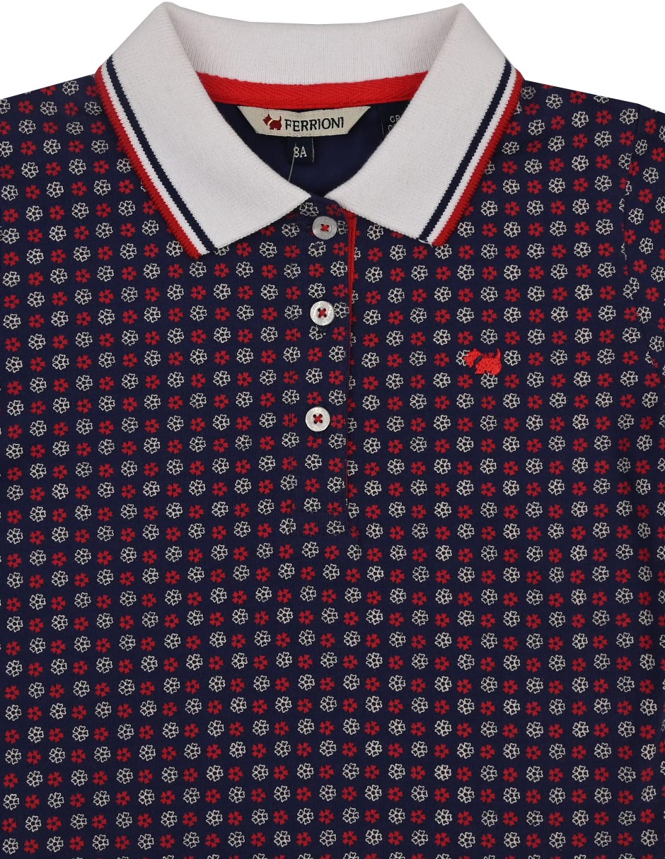 Playera tipo polo Mony de algodón para niña 2