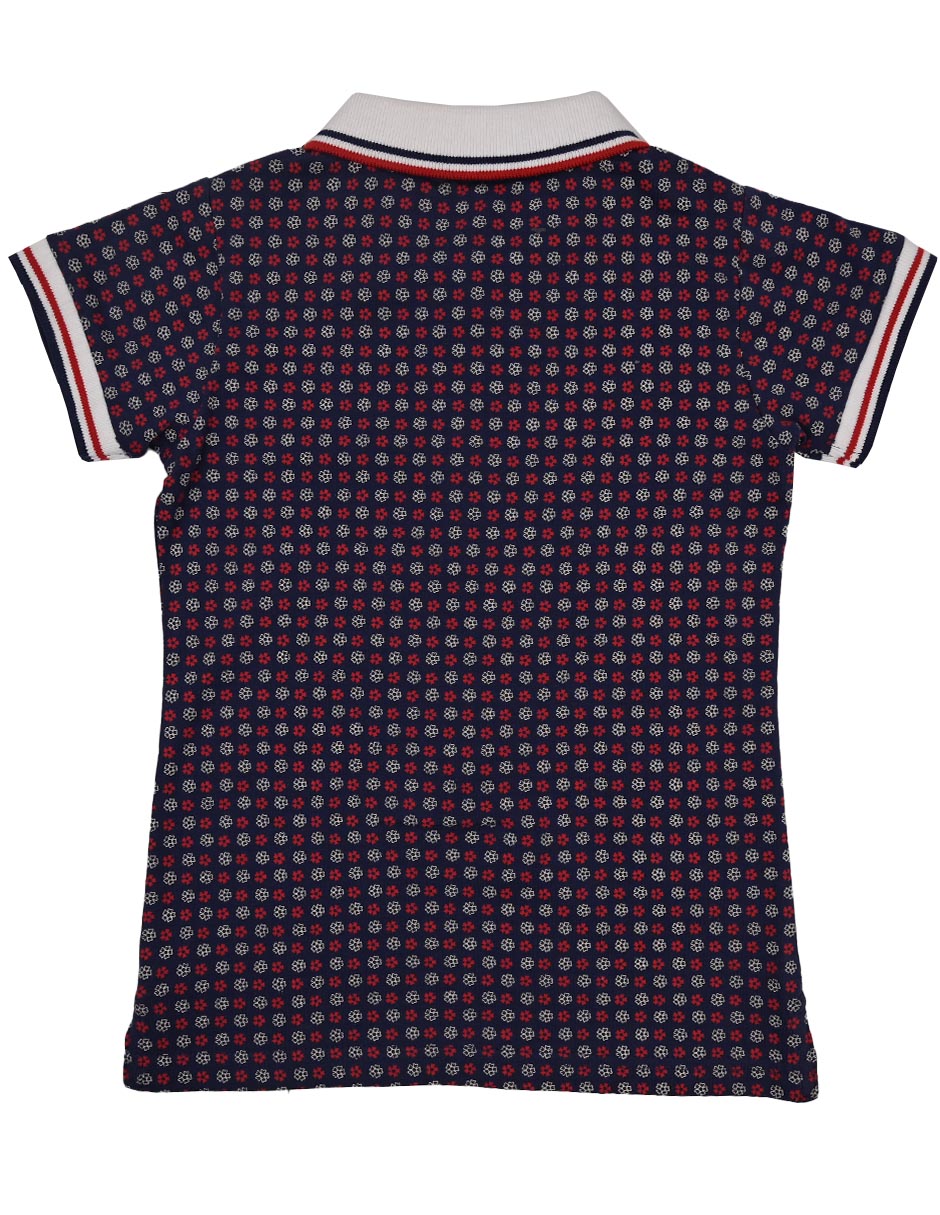 Playera tipo polo Mony de algodón para niña 4