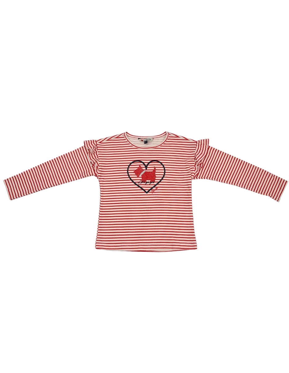 Playera Anah manga larga para niña Playera Anah manga larga para niña
