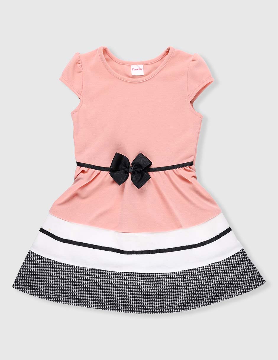 Vestido manga corta para niña