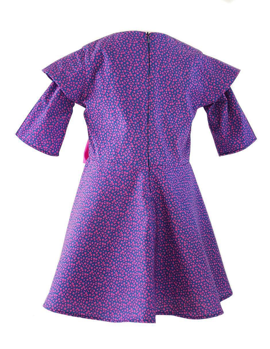 Vestido Flor Maple manga tulipán para niña 2