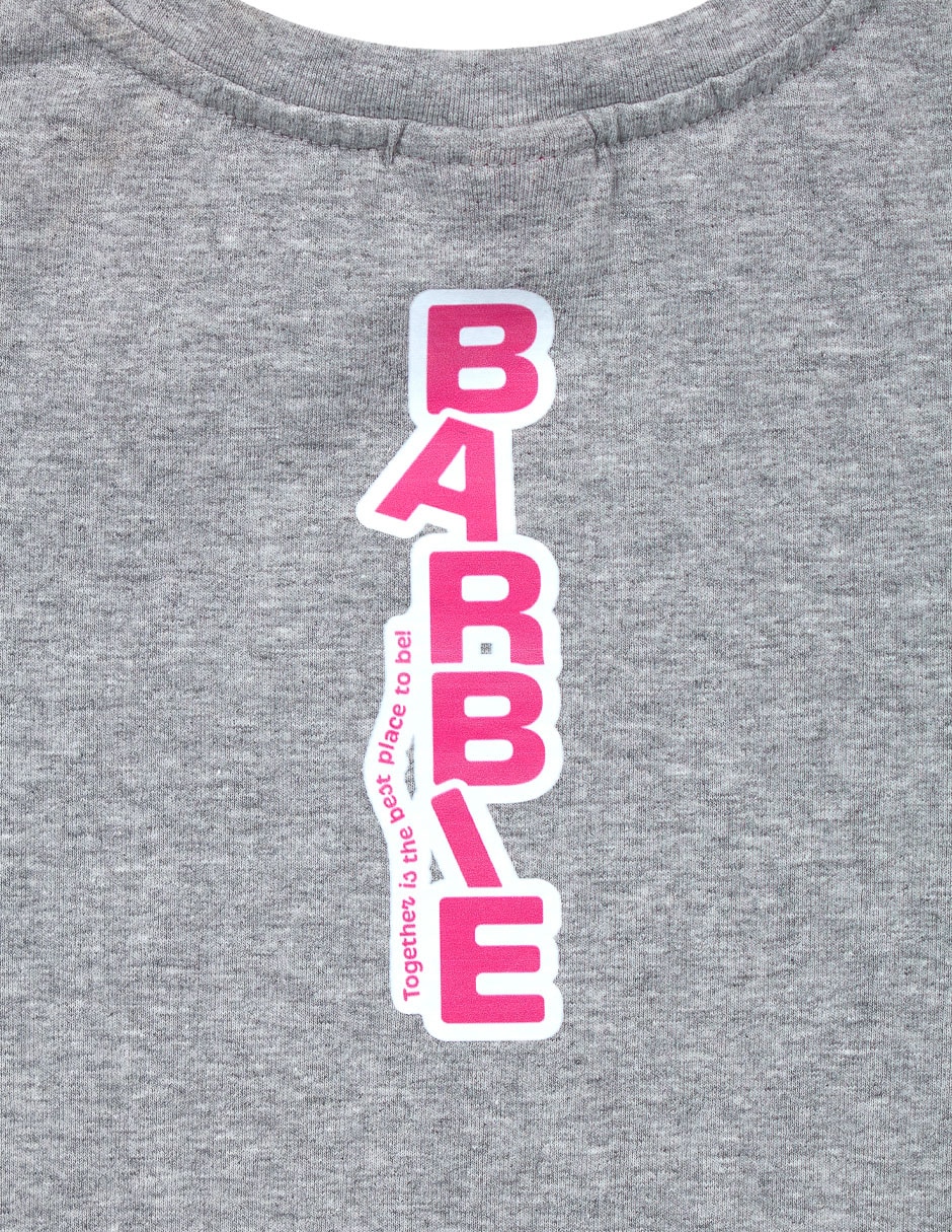 Playera Barbie manga corta para niña 4