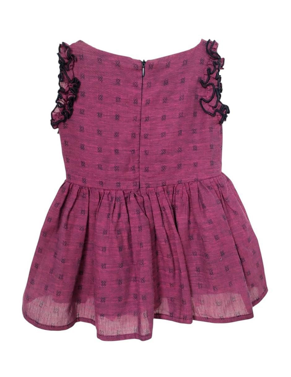 Vestido Voile Púrpura para niña 2