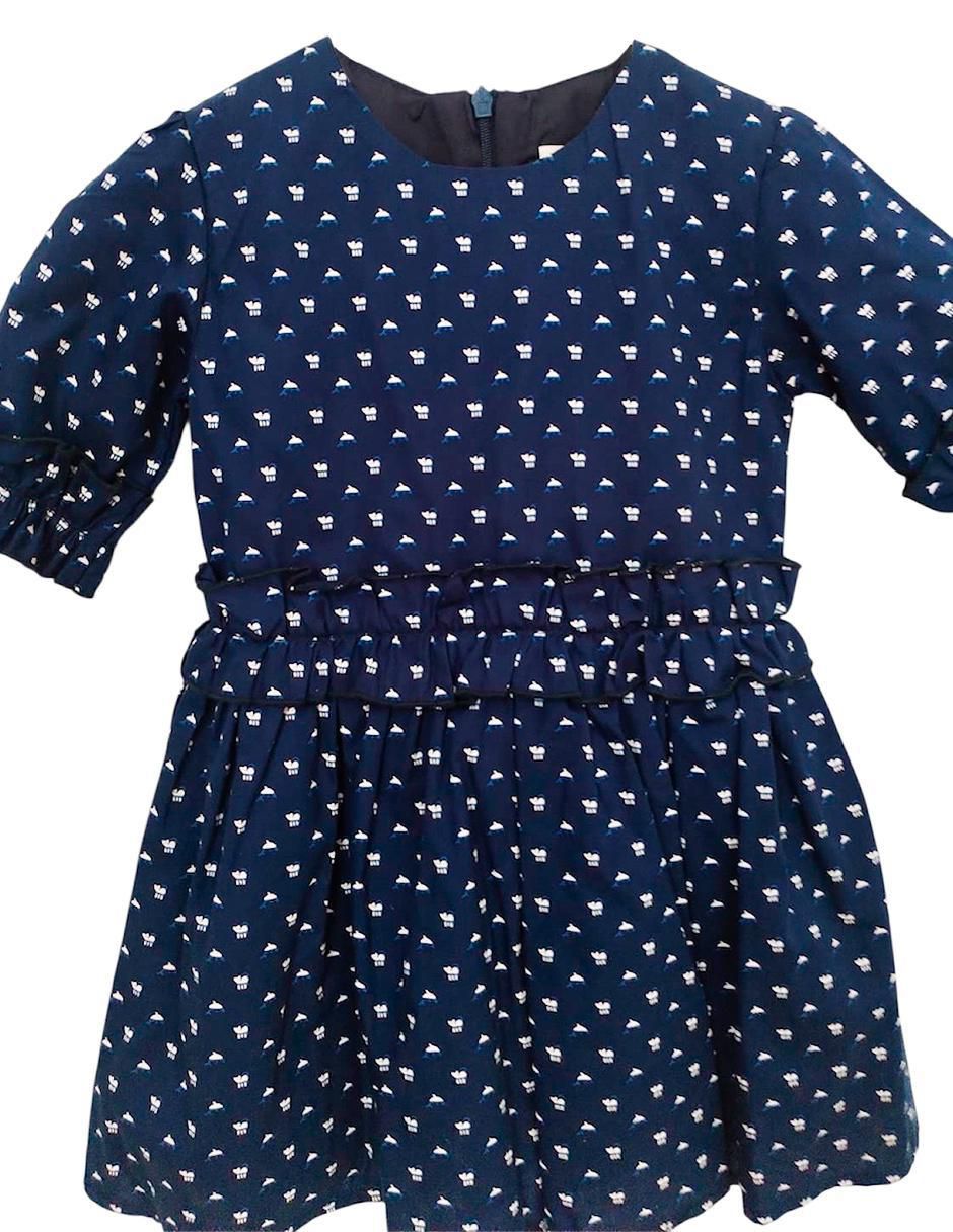 Vestido Delfines y Gatitos manga regular para niña 3