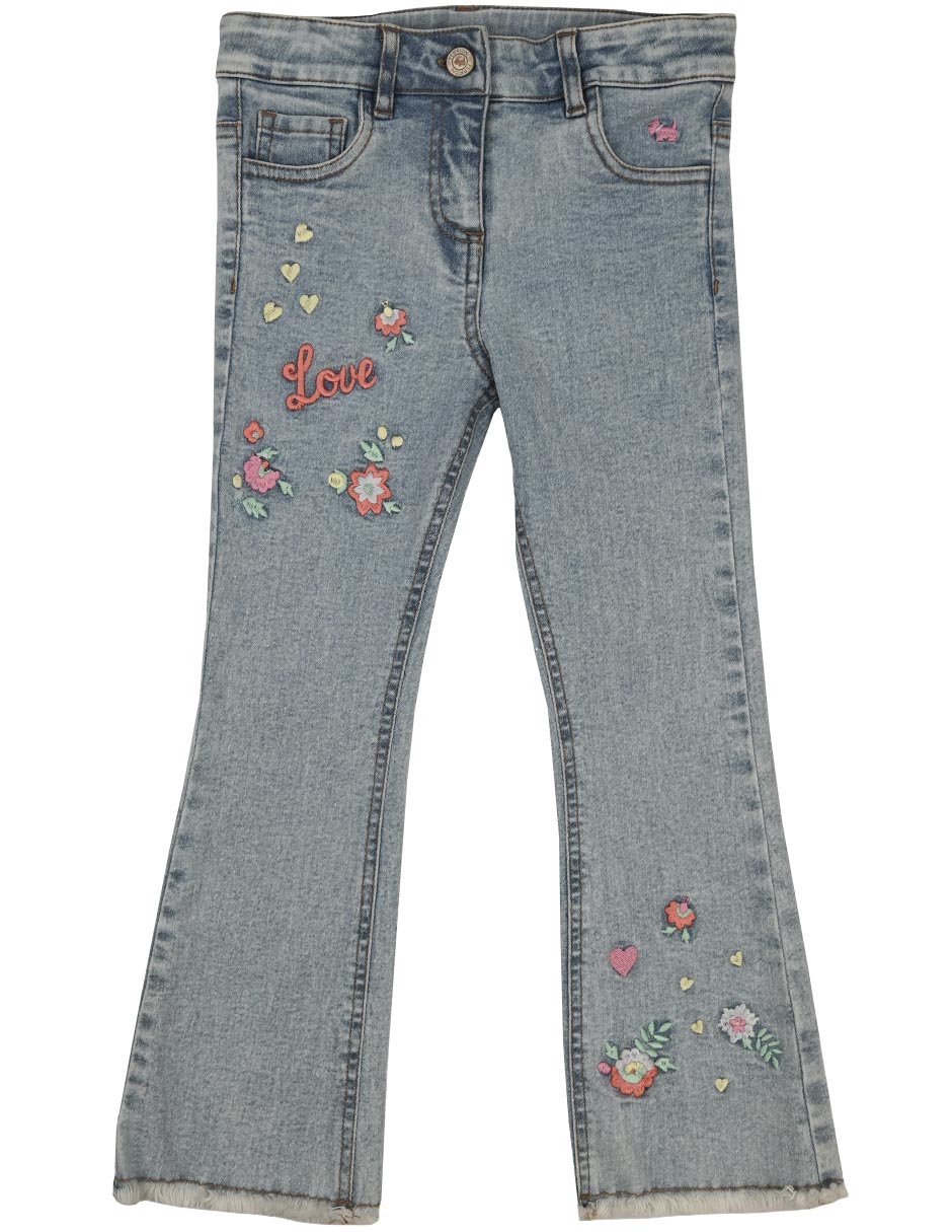 Jeans straight Valdivia M28943 deslavado para niña