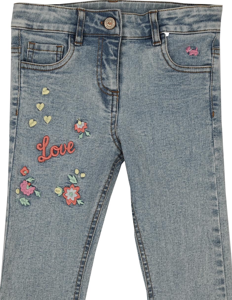 Jeans straight Valdivia M28943 deslavado para niña 2
