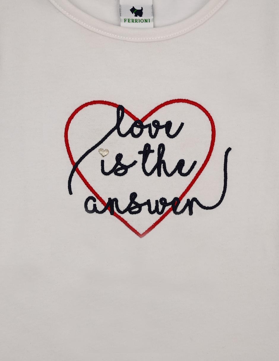 Playera Love manga corta para niña 2