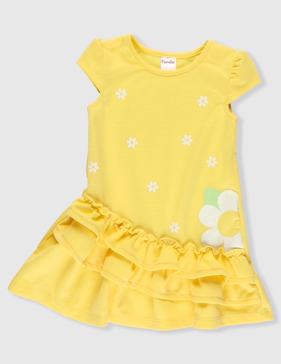 Vestido manga cap para niña