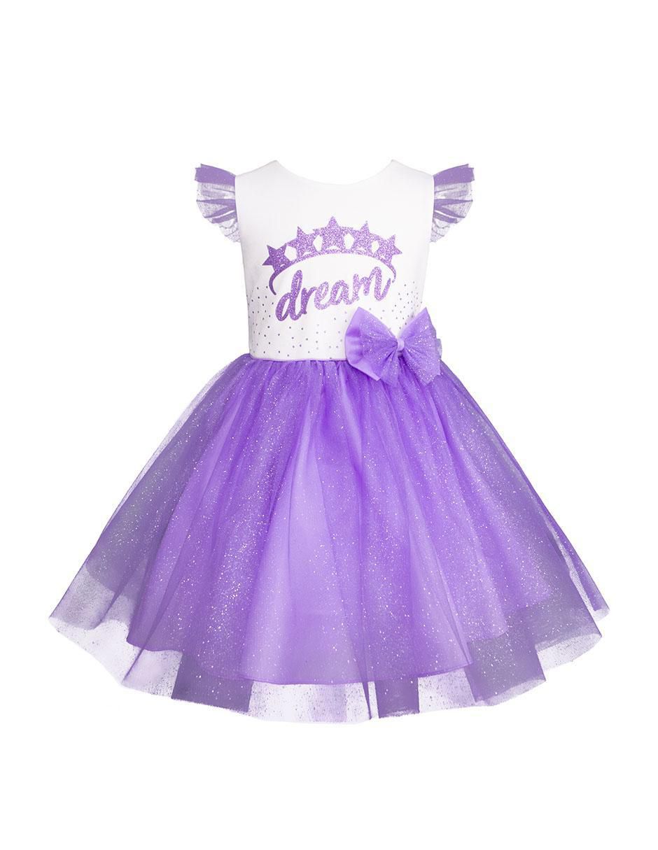 Vestido manga volantes para niña 2