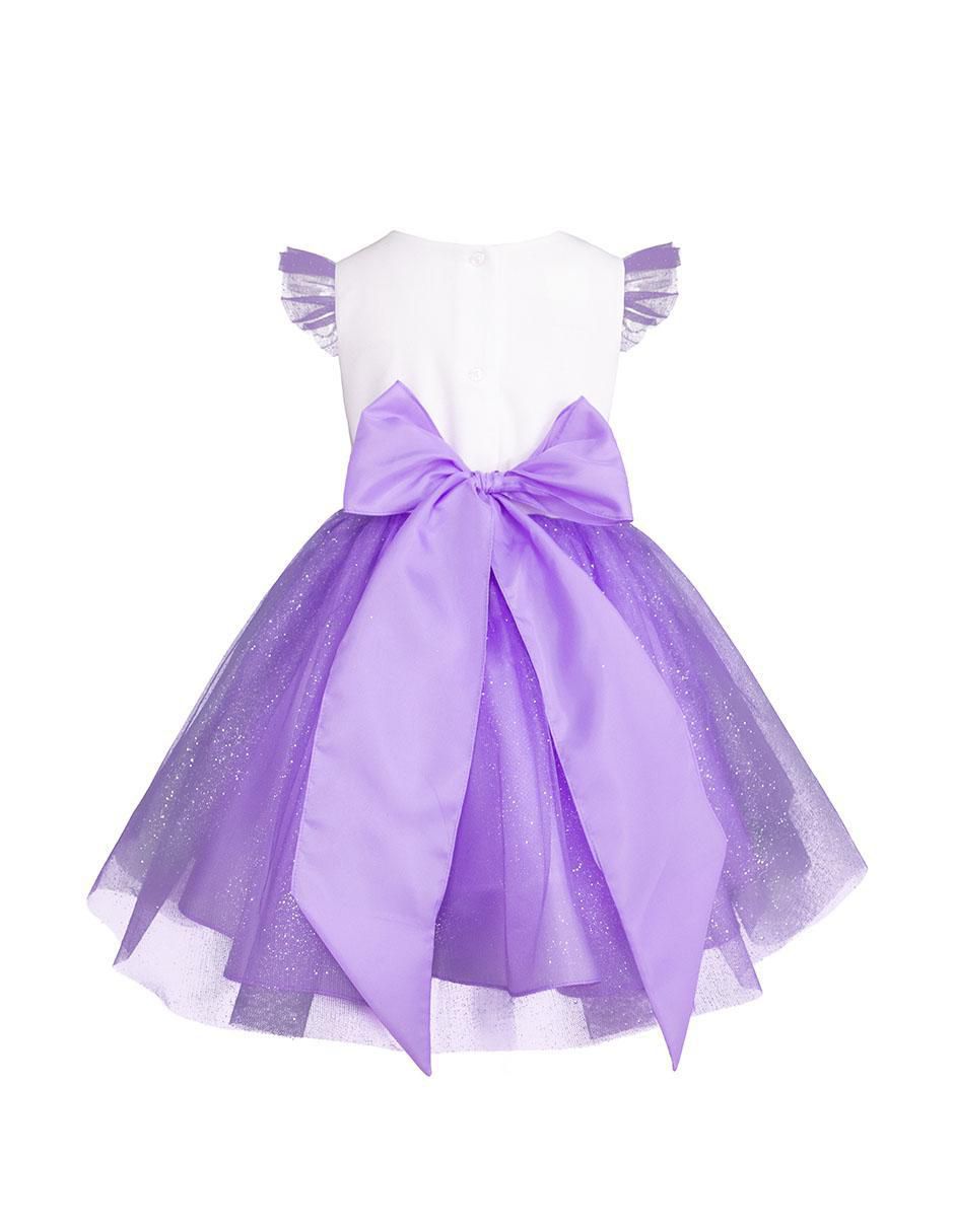Vestido manga volantes para niña 3