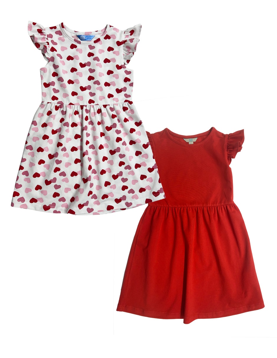 Set vestido manga volantes para niña Set vestido manga volantes para niña