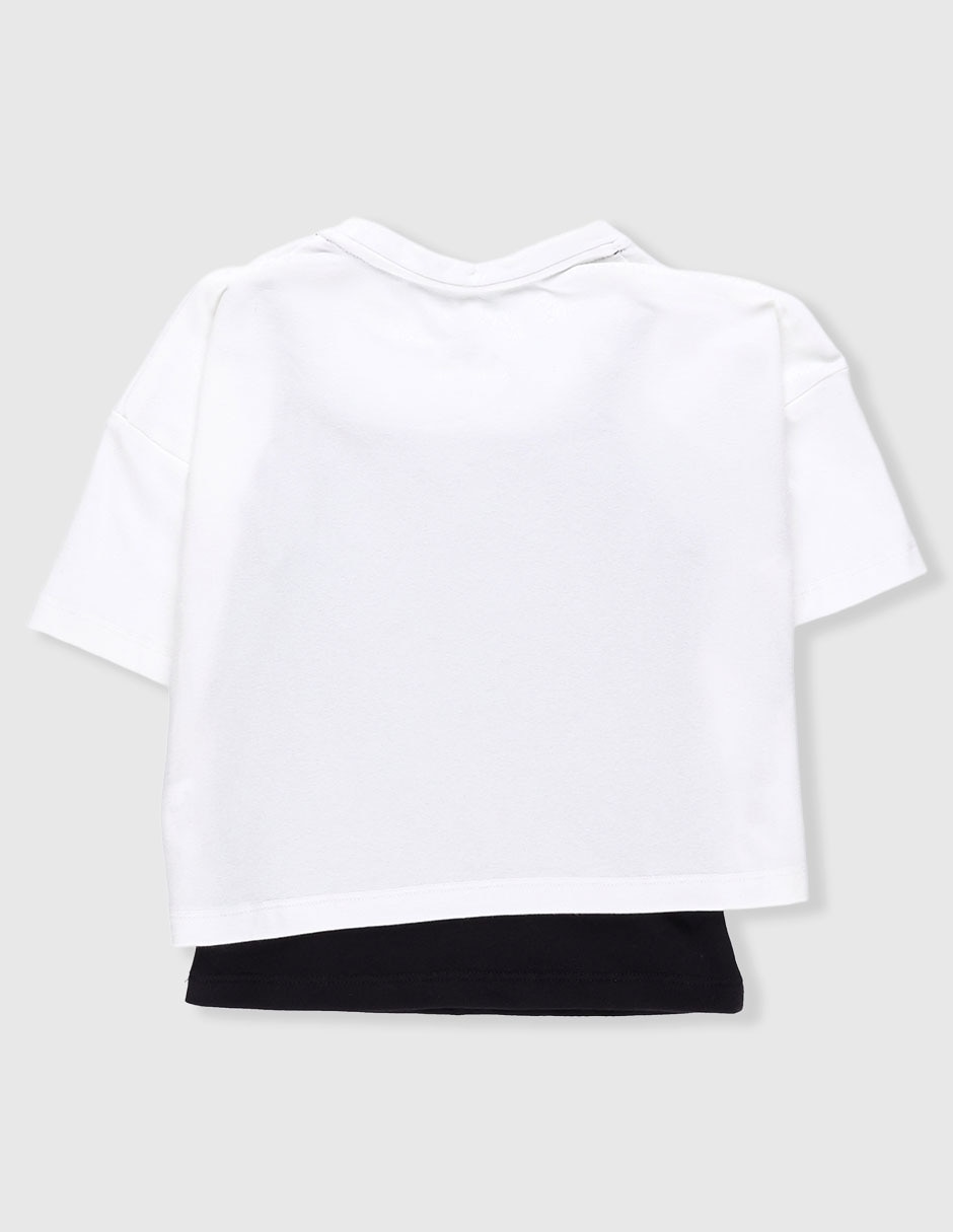 Set playera Kuromi manga corta para niña 2