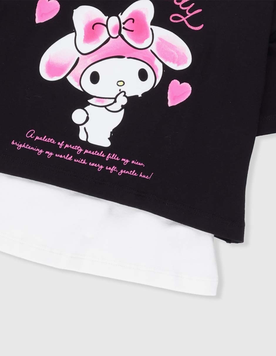Playera My Melody Sanrio manga corta para niña 4