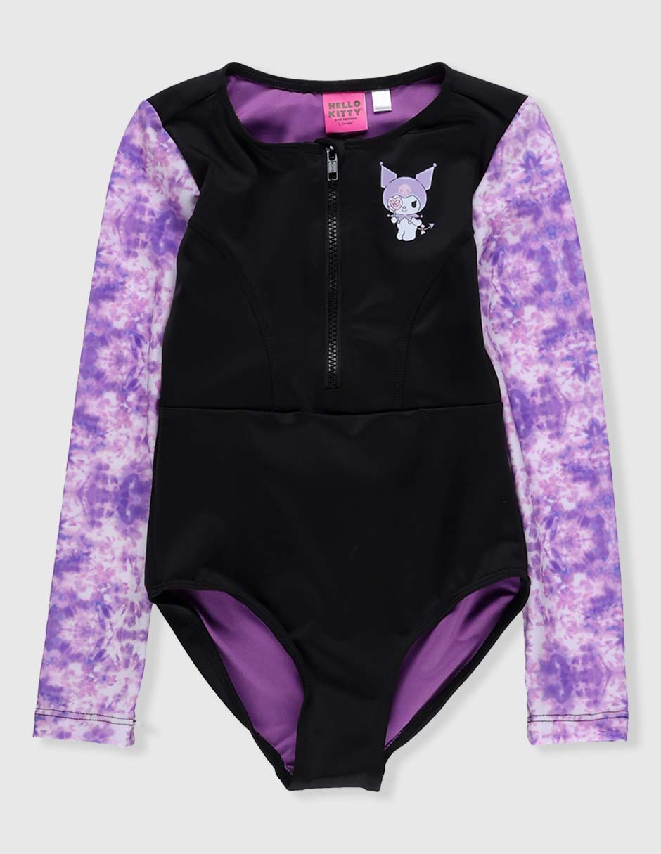 Traje de baño completo Kuromi para niña Traje de baño completo Kuromi para niña