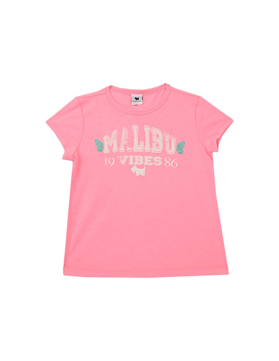 Playera Malibu manga corta para niña Playera Malibu manga corta para niña