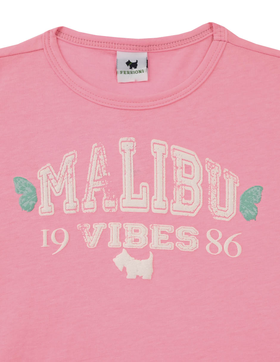 Playera Malibu manga corta para niña 3