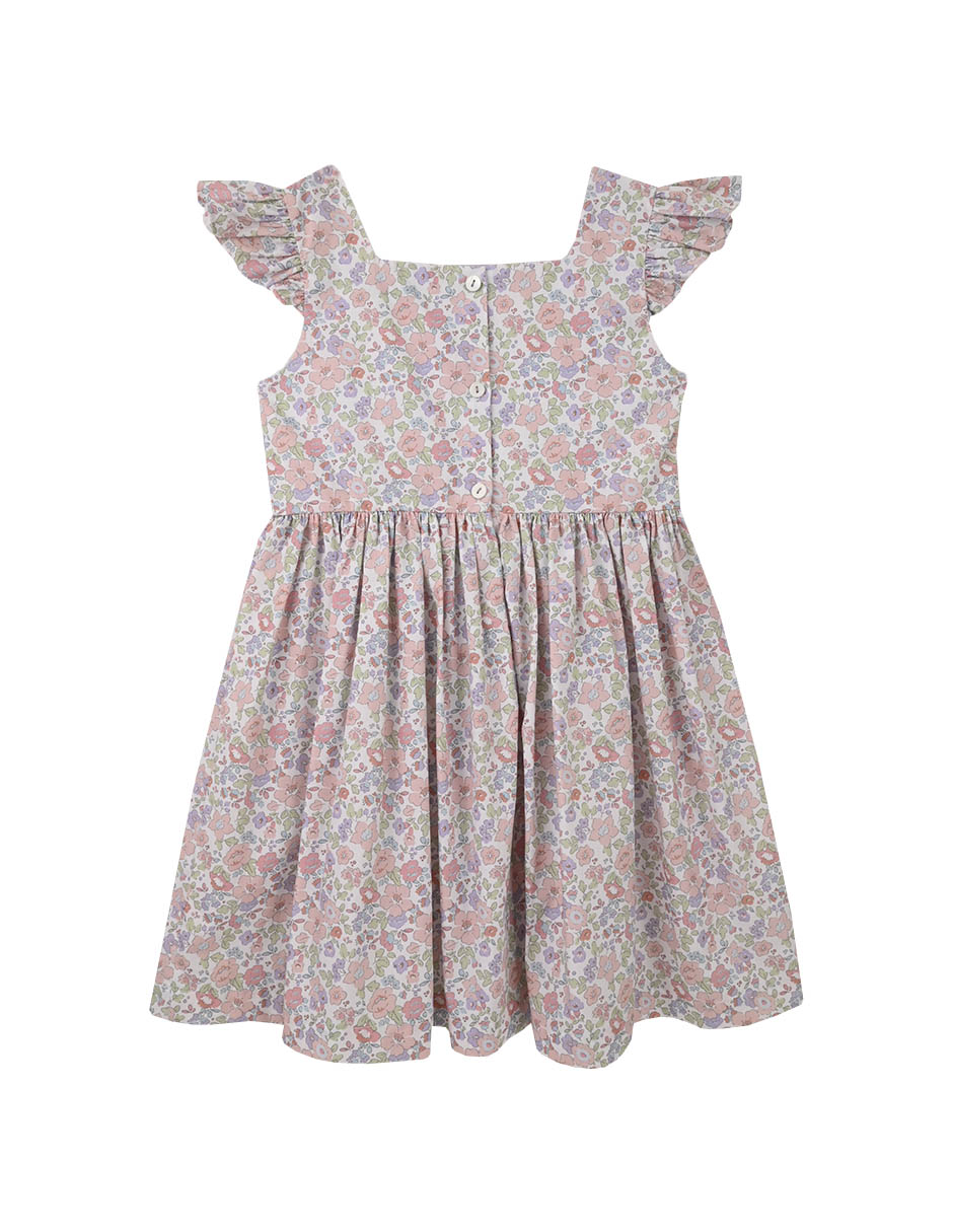 Vestido Solange manga mariposa para niña 2