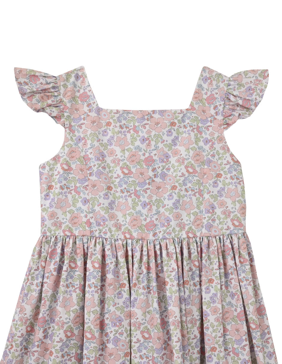 Vestido Solange manga mariposa para niña 3