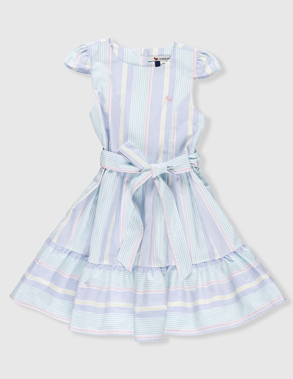 Vestido manga cap para niña