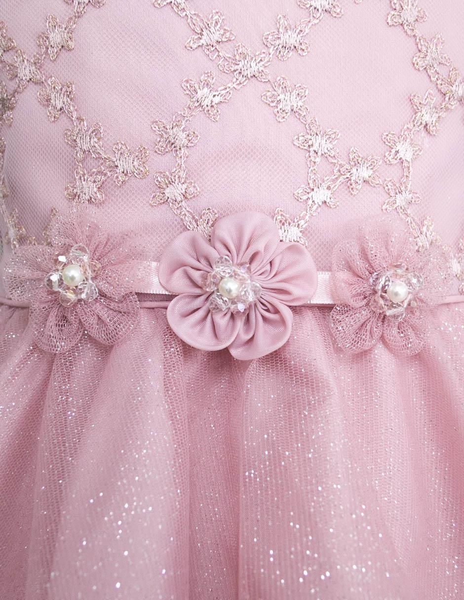 Vestido manga cap para niña 4