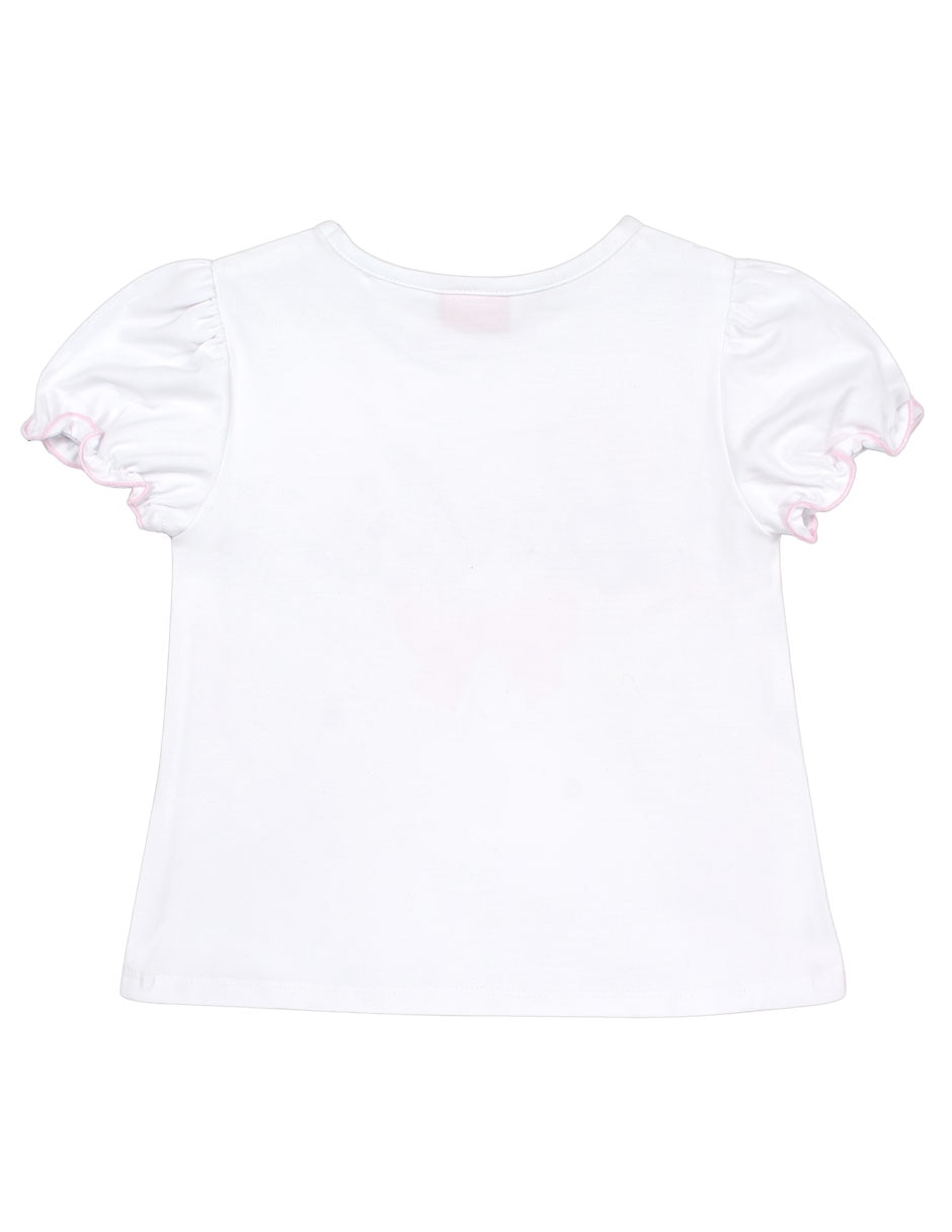 Playera Barbie manga corta para niña 2